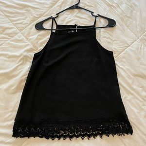 Lace trim tank top